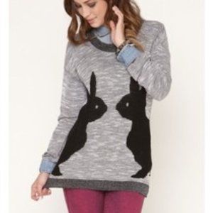 Kirra Black & Grey Rabbit Sweater